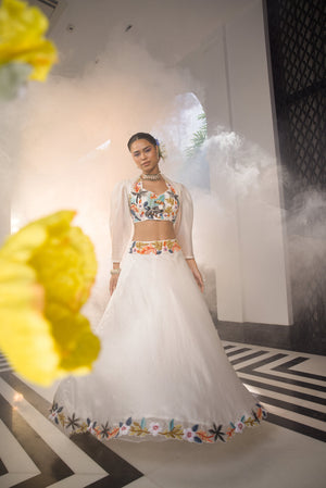 Attached Jacket Lehenga Set image 4