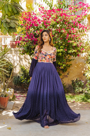 Purple and Pink Anarkali Ensemble image 4