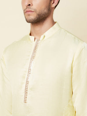 Yellow Linen Kurta image 1