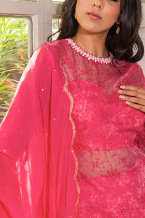 Light Pink Georgette Kurta Set image 4