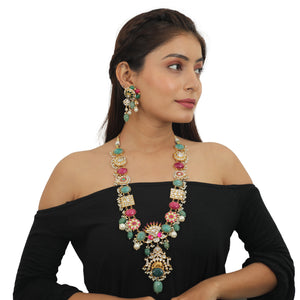 Multicoloured Long Necklace Set image 2