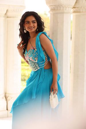 Ruffled Drape Skirt Set image 5