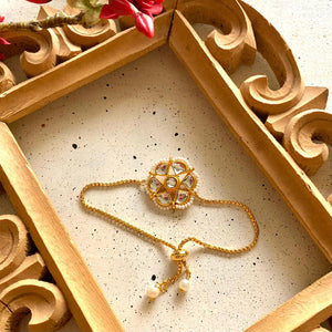 Sister Rakhis Bracelets - Flower Jadau image