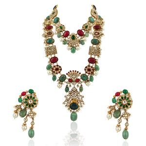 Multicolour Layered Traditional Necklace Set image 2