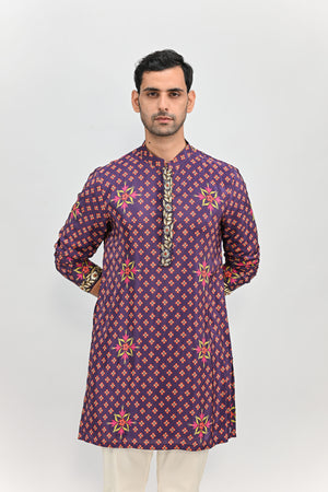 Plum Short Kurta Set image 4