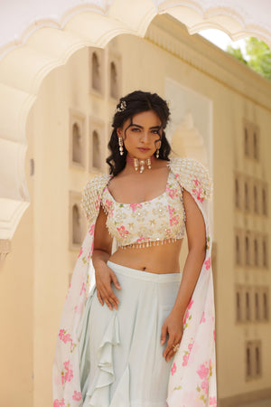 Fish Cut Skirt With Ruffle Details image 12