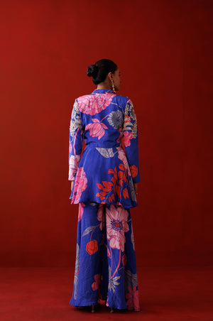 Blue Ruffle Blazer Set image 6