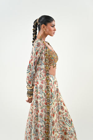 IB FLARED PANT EMBROIDERED JACKET SET image 2