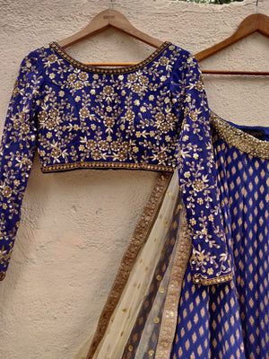 Indigo Blue Sharmily Lehenga image 1