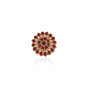 White And Pink Gold Plated Adjustable Ring image 0