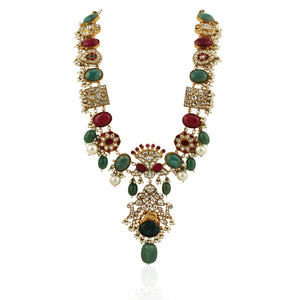 Multicoloured Long Necklace Set image 3