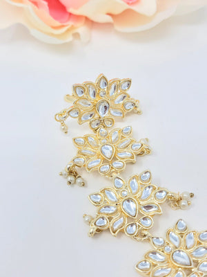 Golden Kundan Hand Harness image 2