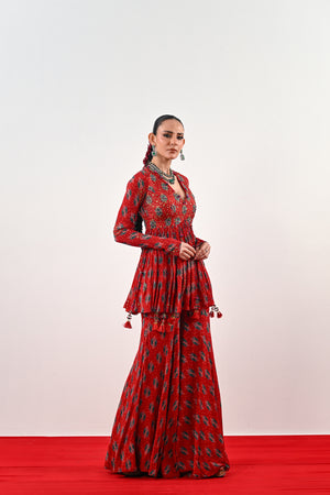 SCARLET ANARKALI SET image 2