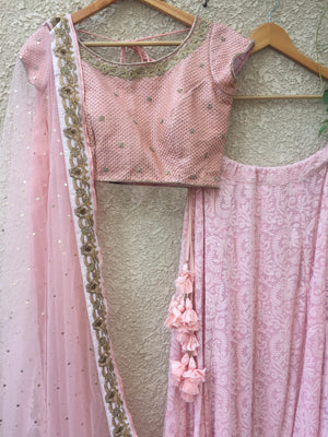 Baby Pink Lucknowi Lehenga image 2