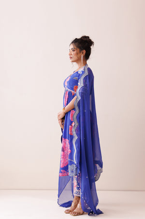 Blue Dori Work Kurta Set image 7
