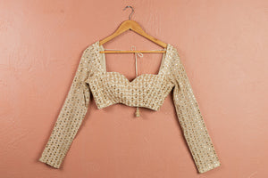 Ivory Sequin Starlight Lehenga Set image 2