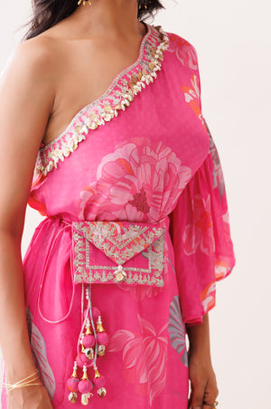 Pink One-Shoulder Co-ord Set image 6