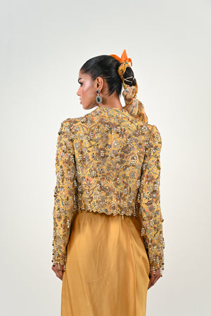 M EMBROIDERED JACKET DHOTI SET image 1