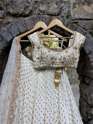 Ivory Sharmily Lehenga Set image 3