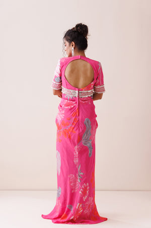 Pink Bold Shoulder Dress image 3