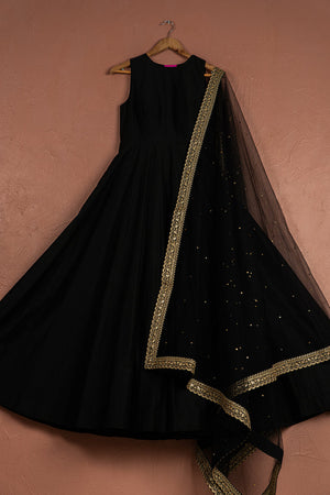 Black Anarkali Set - XL image