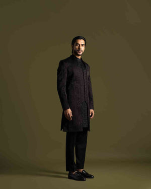Black Achkan Set image 5