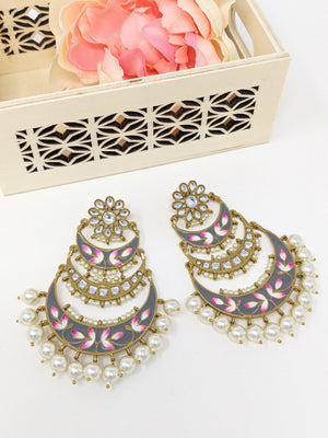 Chaand Earrings - Gray image