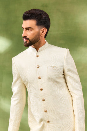 Ivory Box Embroidered Sherwani Set image 1
