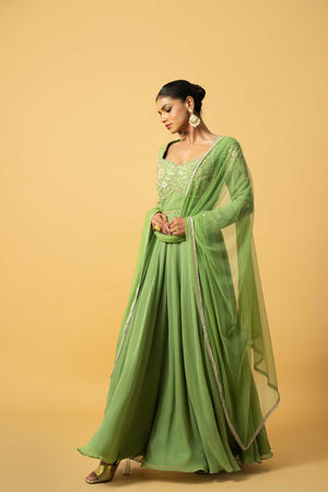 Mint green Anarkali image 2