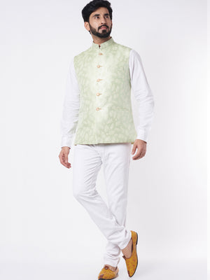 Mint Jacquard Bundi Jacket - M image