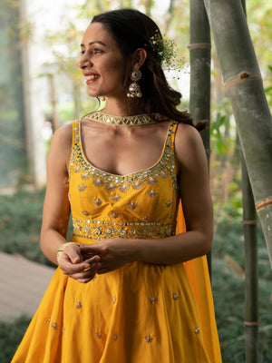 Yellow Aabira Sharara Set image 3