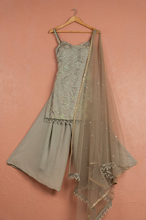 Steal Grey Sharara Set - L image