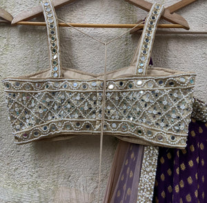 Aubergine Mirror Lehenga Set image 1
