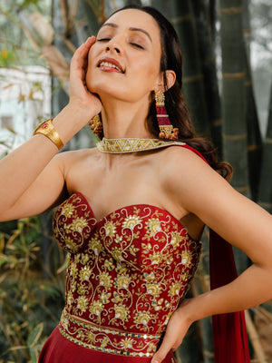 Aarzo Corset Lehenga Set image 2
