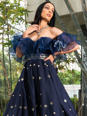 Aarzu Navy Blue Gown image 3