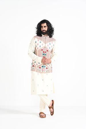 Shamlimaar Nehru with butta Kurta Set - Custom image