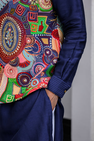 Iris Highligted Bundi Paired With Kurta and Pants image 3