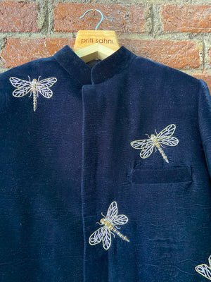 Dragonfly Embroidered Bandhgala Set image 2