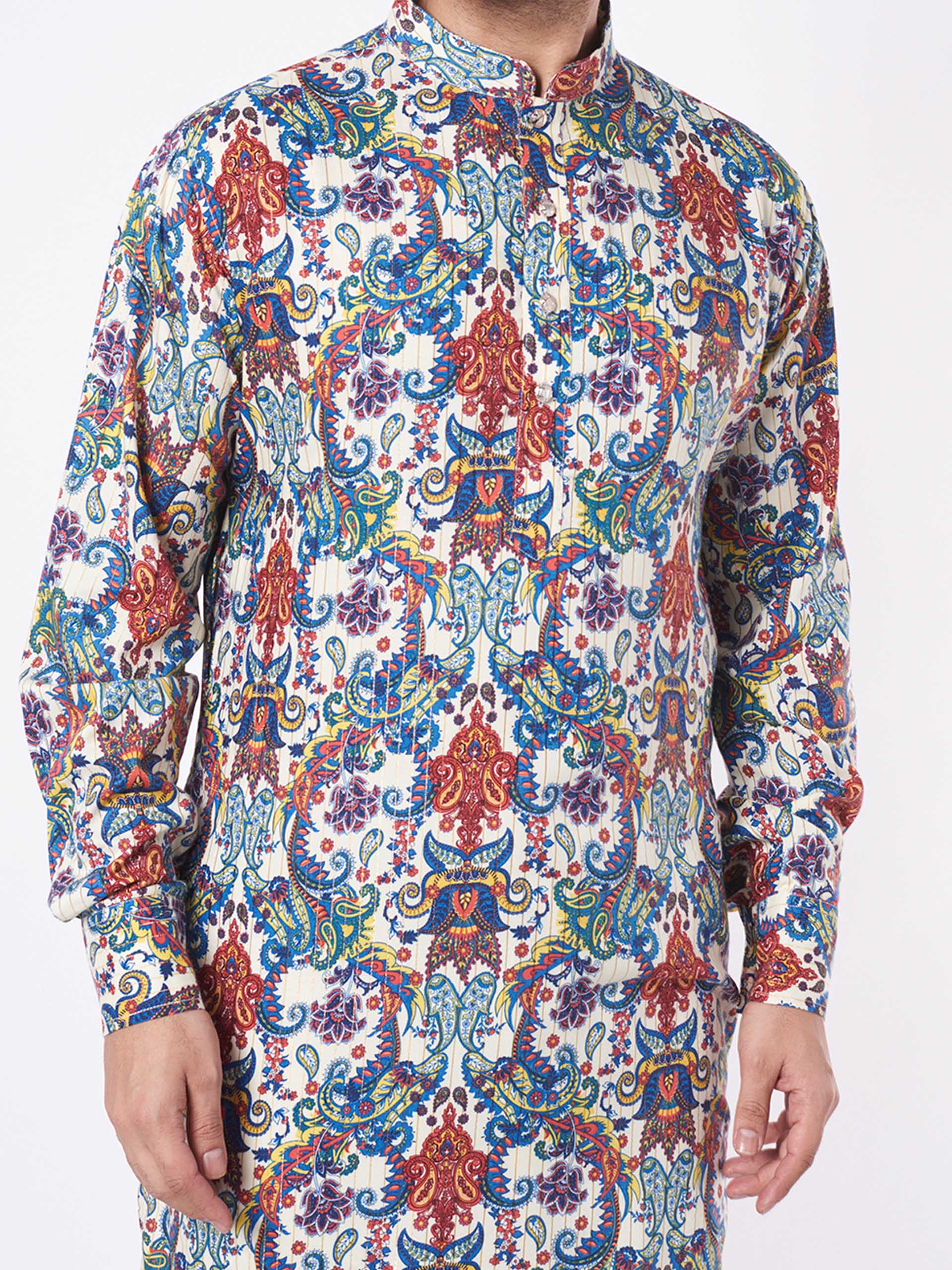 Threadwork Kurta Set image 1