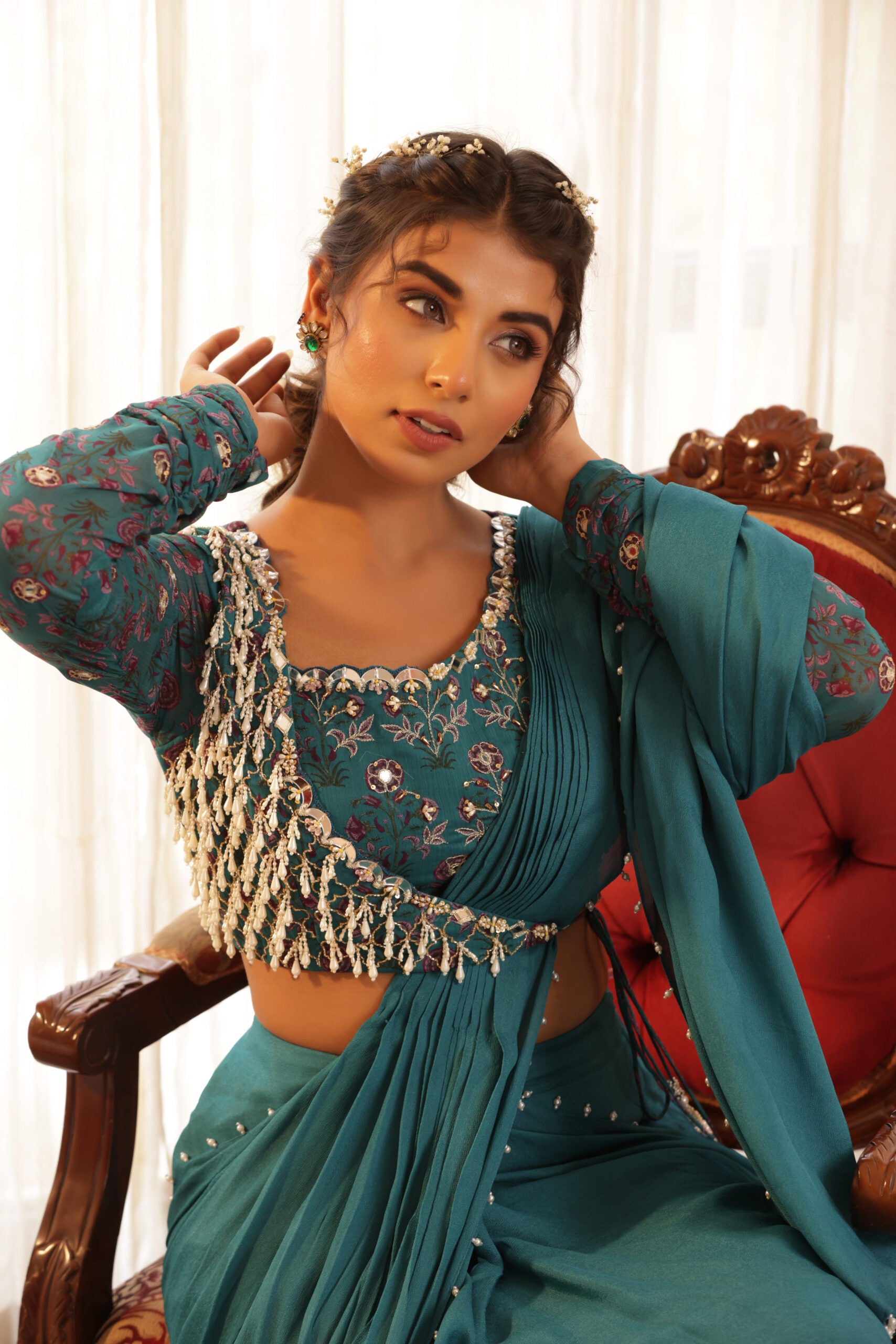 Pre Drape Saree image 10
