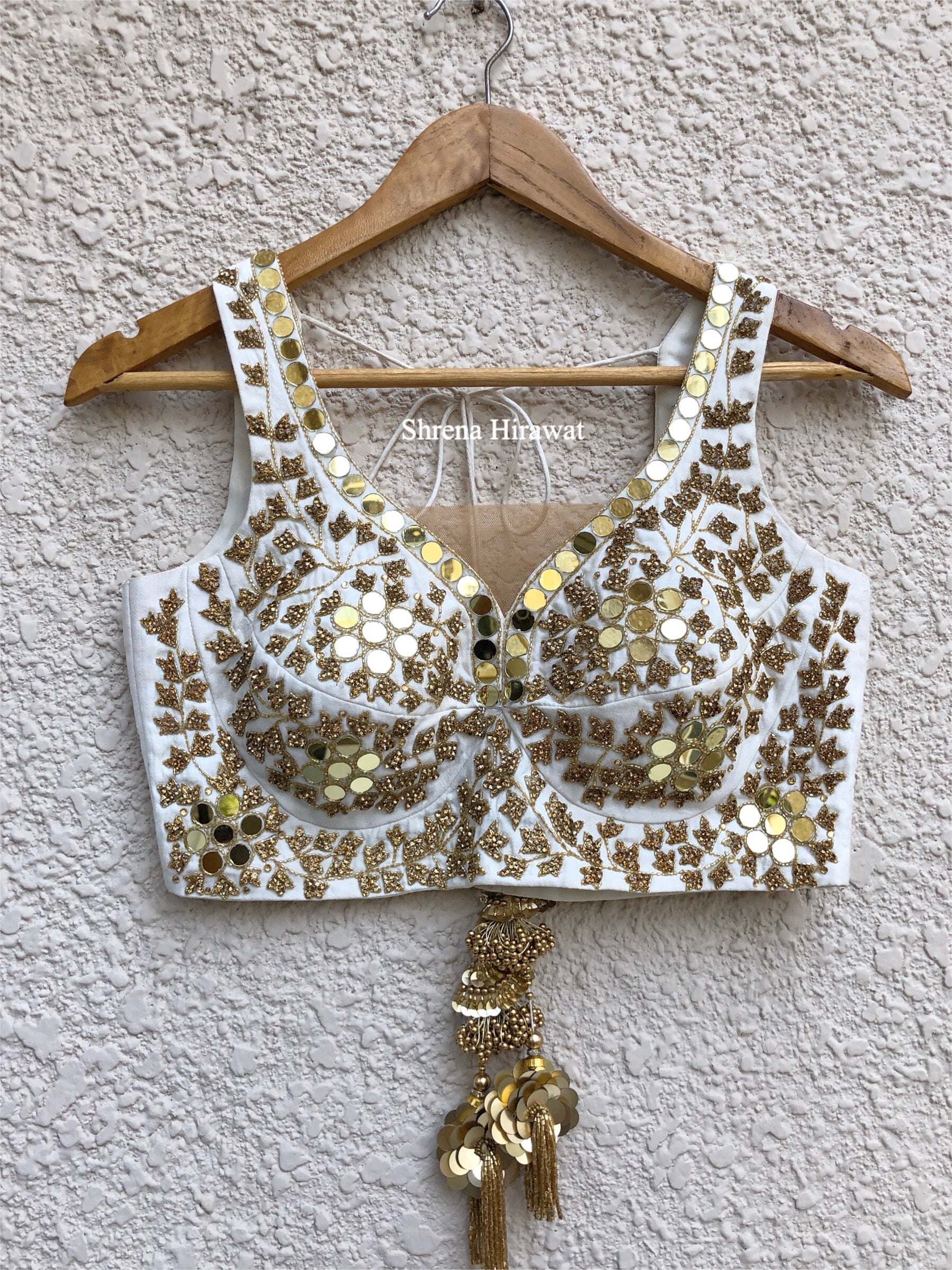 White Multi Kali Lehenga image 1