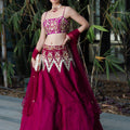Magenta Jamina Lehenga Set image 0