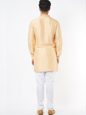 Nude Silk Kurta Set image 2