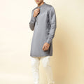 Grey Satin Kurta image 0