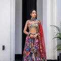 Iris Highlighted Lehenga Paidawn With Highlighted Blouse And Highlighted Applique Dupatta image 0