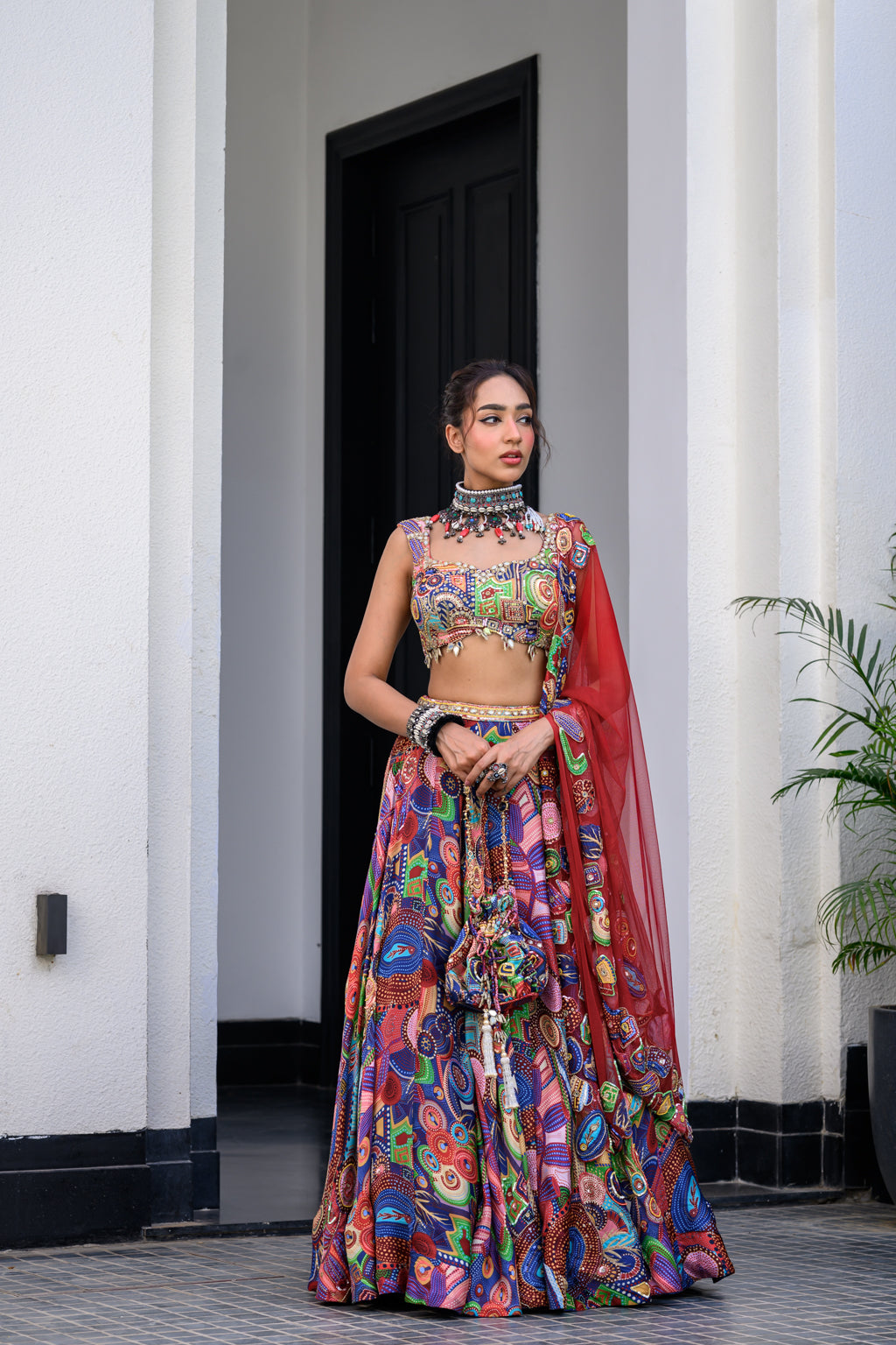 Iris Highlighted Lehenga Paidawn With Highlighted Blouse And Highlighted Applique Dupatta image 0