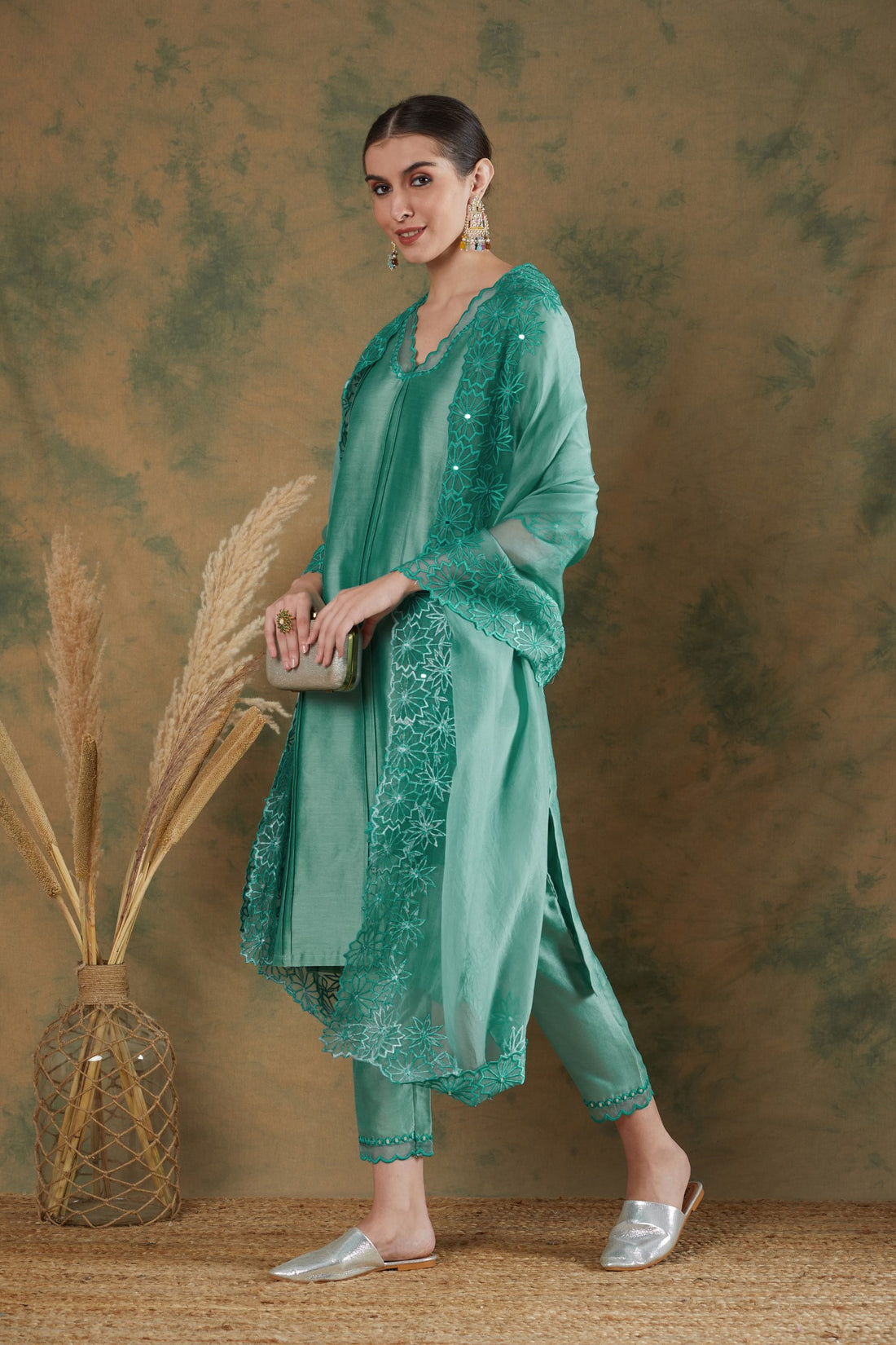 Steel Blue Suit Three Piece Set - M image