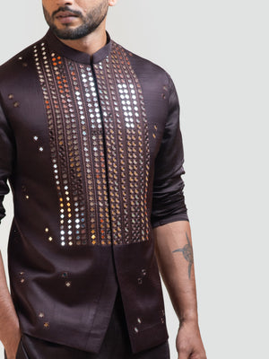 Coco Brown Nehru Kurta Set image 3