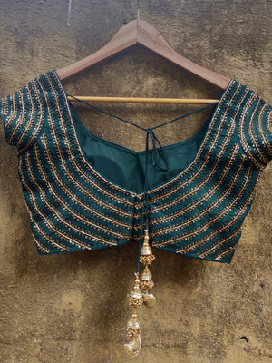 Green Bridal Lehenga Set image 4
