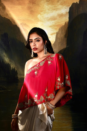 Gulaab Cape and Draped Skirt Set image 4